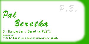 pal beretka business card